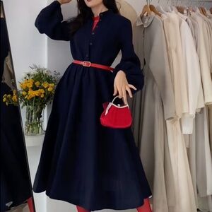 Son de Flor Sophie Dress in Navy | Size XS